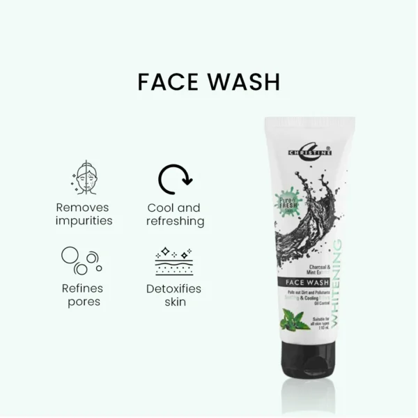 Christine Whitening Mint & Charcoal Face Wash 110ml