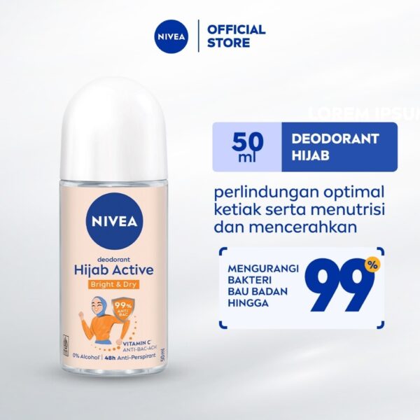 Nivea Deodorant Hijab Active Bright And dry Roll On/50ml