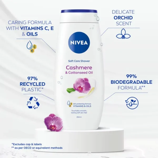 NIVEA Cashmere & Cotton Seed Oil Shower Gel 250ml