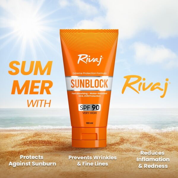 Rivaj SPF90 Sunblock 100ml