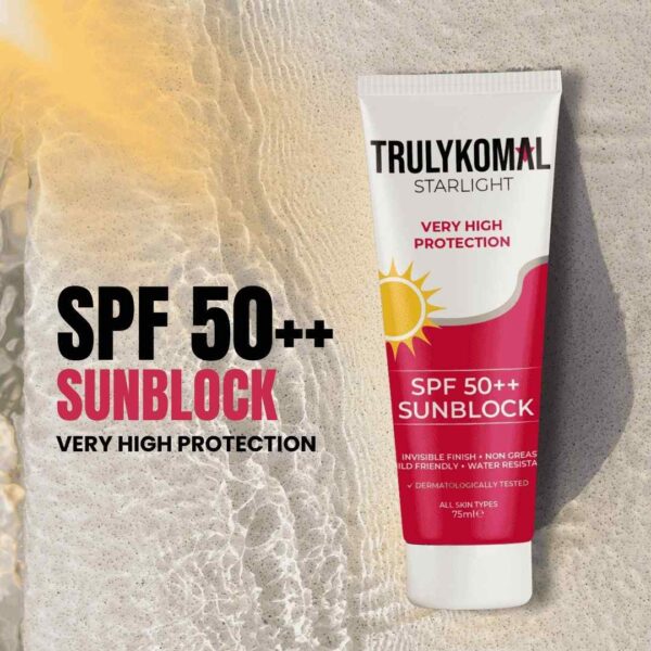 TrulyKomal - SPF 50 Sun Block - 50ml